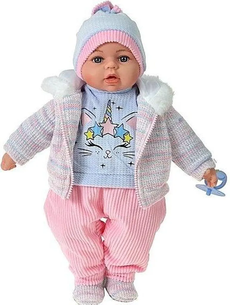 Bébé 45cm interactif : la poupée sonore polonaise qui rassure l'enfant
