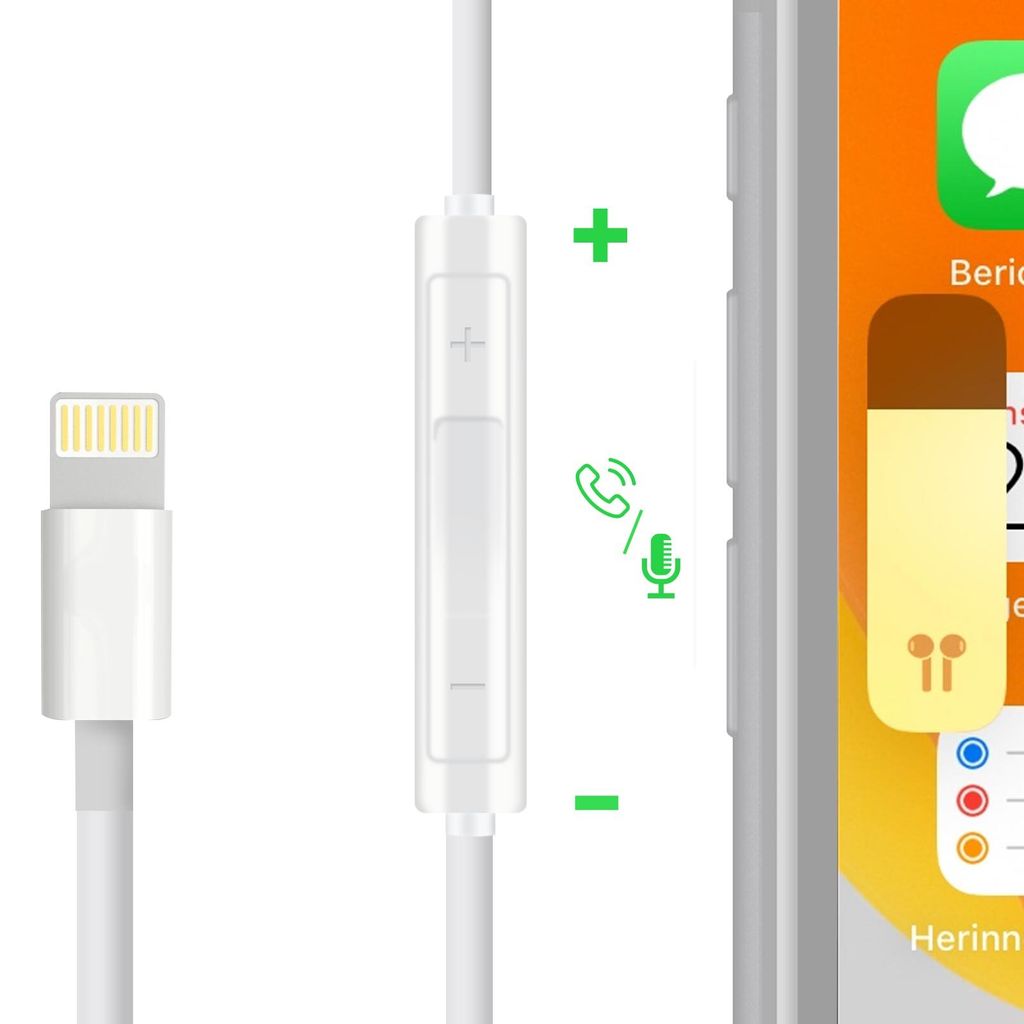Auricolari In-ear Cablati Per IPhone 14 Con Microfono E Controllo Volume – Compatibili Anche Con IPhone 13, 12, SE, 11, X E Altri