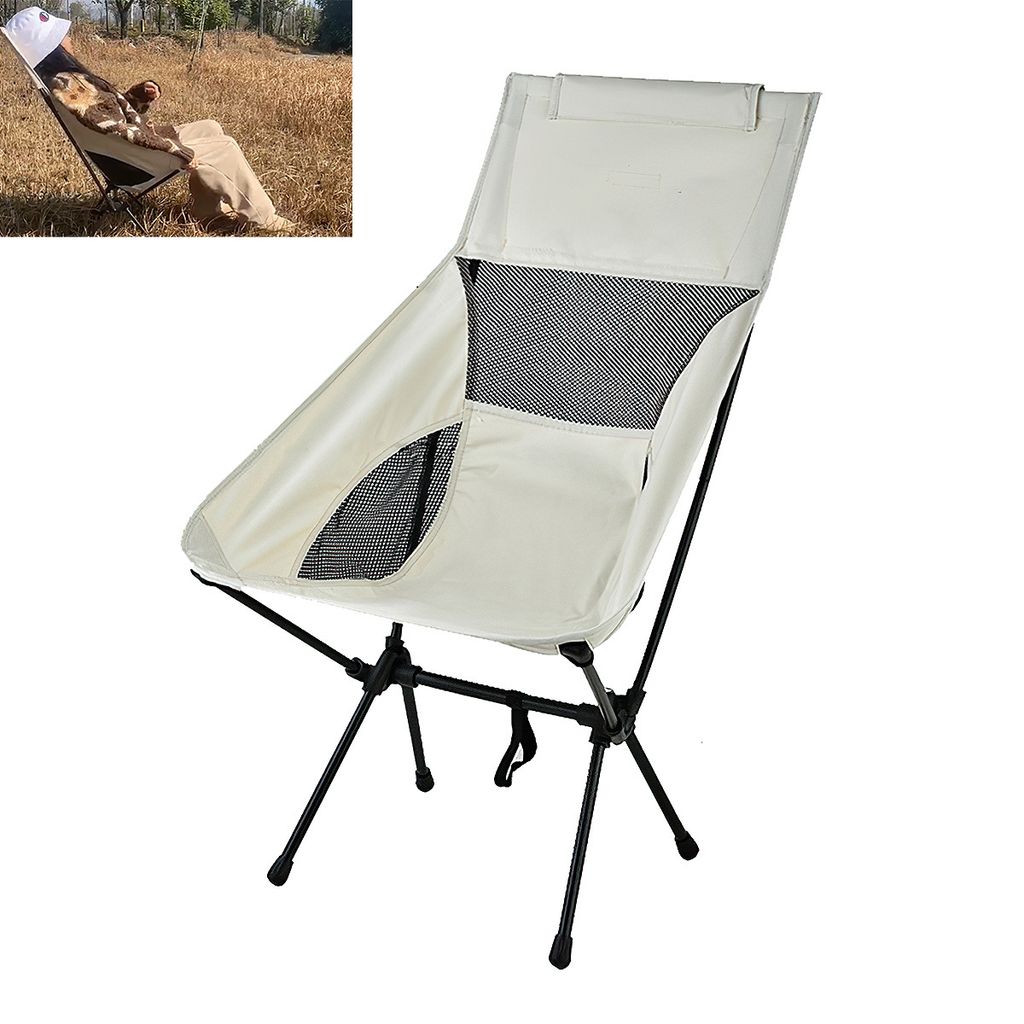 Faltbarer Outdoor-Stuhl – Kompakter Campingstuhl mit Rückenlehne, ideal für Strand, Angeln und Freizeit–Leicht und tragbar für alle Outdoor-...