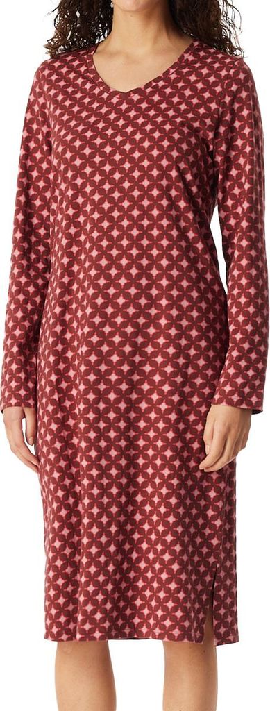 Schiesser Damen Nachthemd langarm 110 cm 42 burgund Stück
