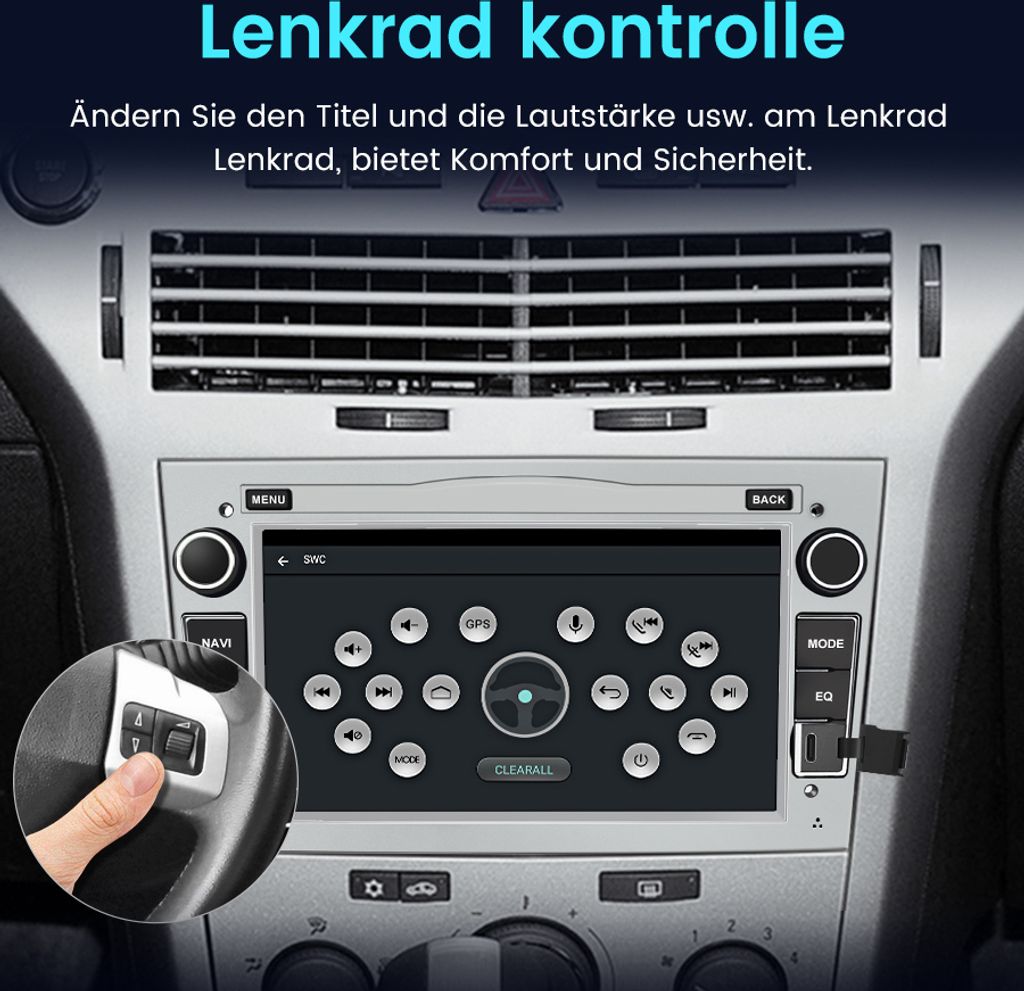 Carplay pre Opel Astra H Corsa C D Zafira DAB+ 7 palcový Produktbild 5