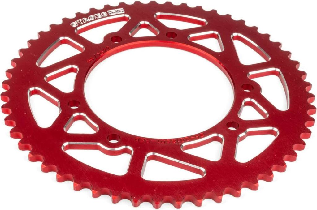 Stage6 Rot 53 Zähne Krone für Rieju MRT