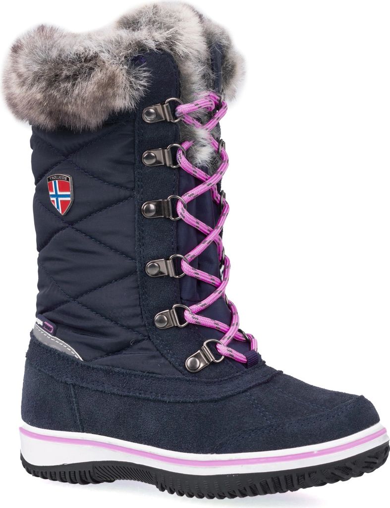 Trollkids Girls Holmenkollen Snow Boots Mädchen Winterstiefel Marine 171-114 Grösse 28