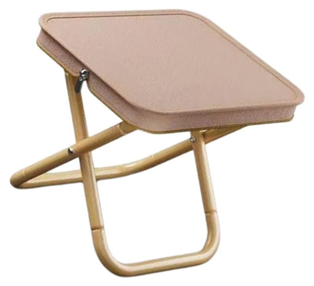 INF Faltbarer Camping Hocker Aluminium Polyester 26x23x25cm für Angeln Khaki