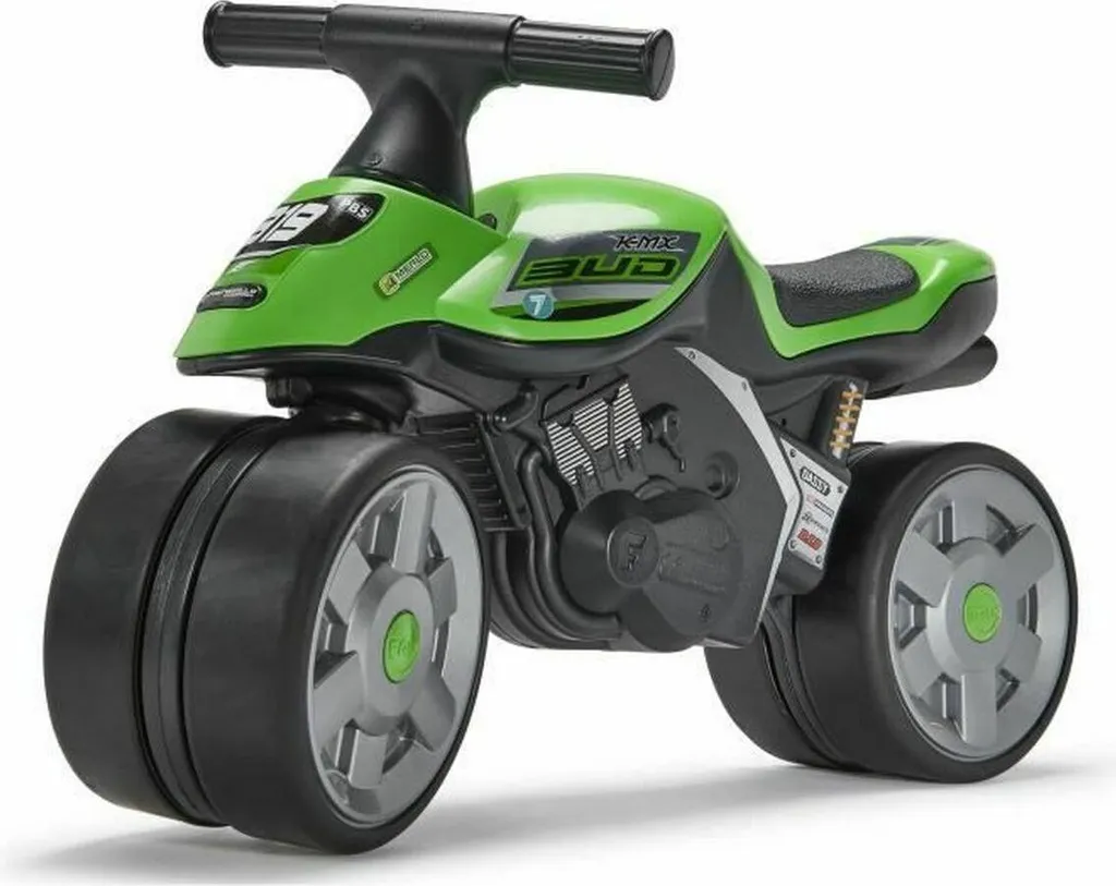 Moto porteur Falk Bud Racing avec larges roues stables pour petit pilote