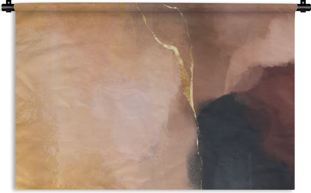 MuchoWow Wandteppich Wandbehang Abstrakt - Malerei - Pastell 90x60 cm Tapisserie Dekoration Wandtuch - Wandskulpturen - Bildteppich