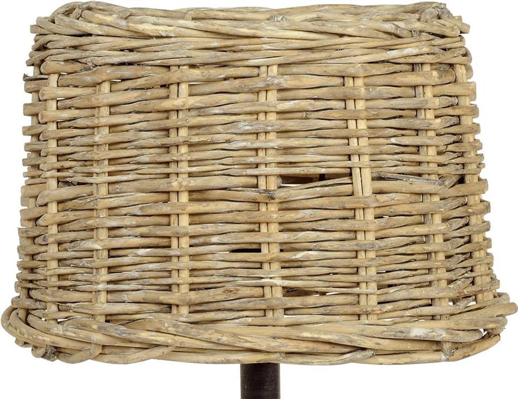Clayre & Eef Lampenschirm 25x18x16 cm Beige Rattan Produktbild 