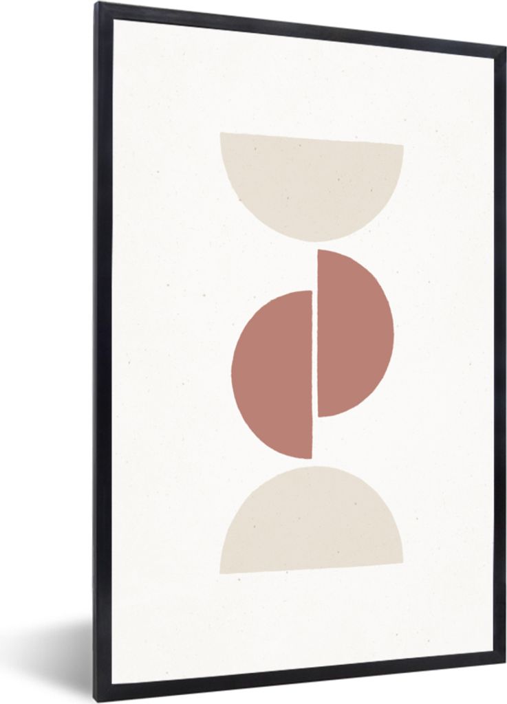 MuchoWow Gerahmtes Poster Pastell - Minimalismus - Gestaltung 60x90 cm - Poster mit Schwarzem Bilderrahmen Wandposter Rahmen Foto Bilder - Kunst