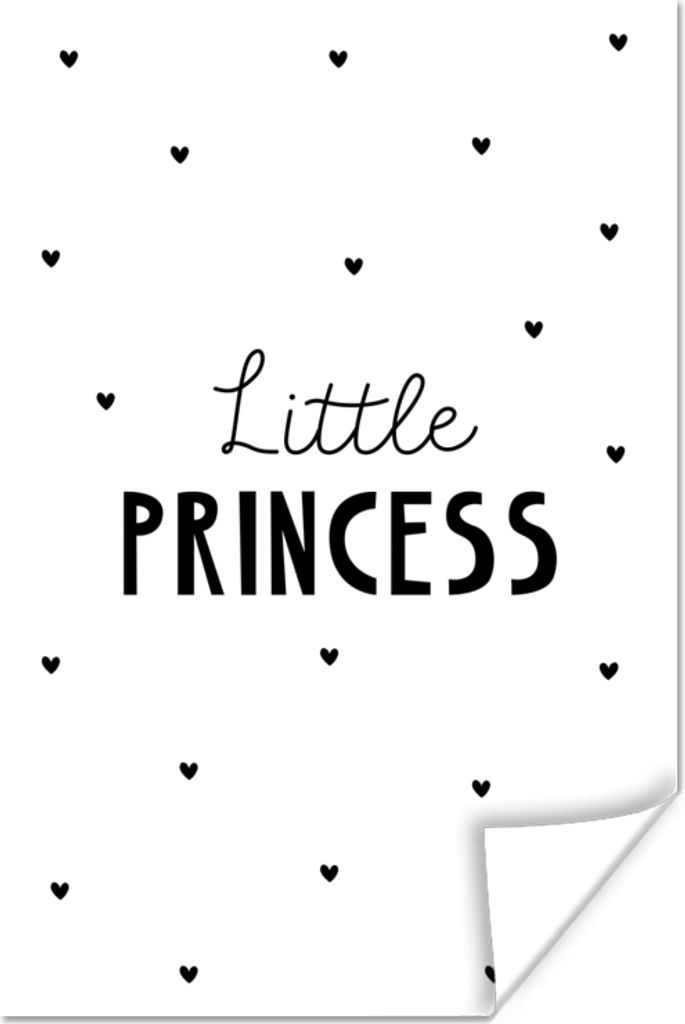 MuchoWow Poster Sprichwörter - Kleine Prinzessin - Mädchen - Prinzessin - Zitate 40x60 cm - Plakate für die Wand - Poster Babyzimmer