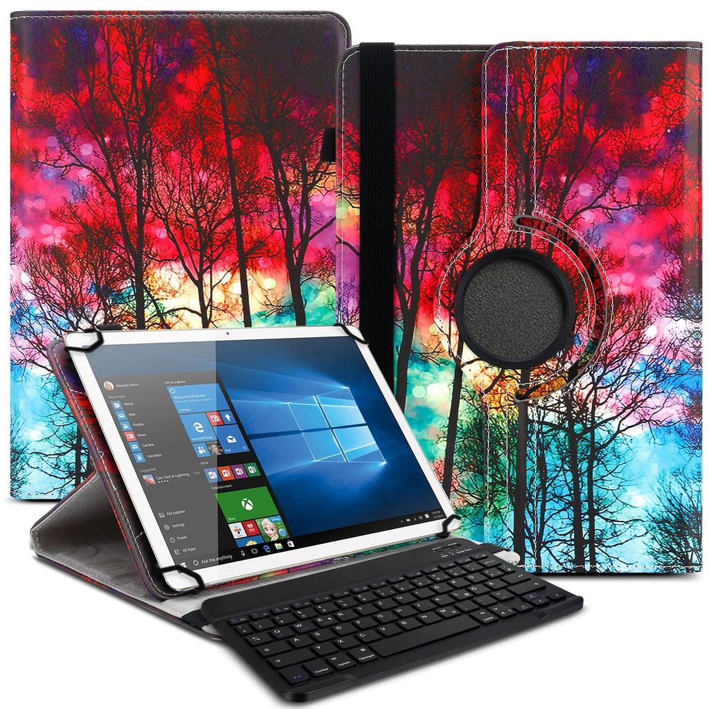 Tablet Tasche Tastatur für Samsung Galaxy Tab S11 S10 S9 FE Hülle Schutzhülle BluetoothFarbe Uni 360 Taschen:Motiv 20