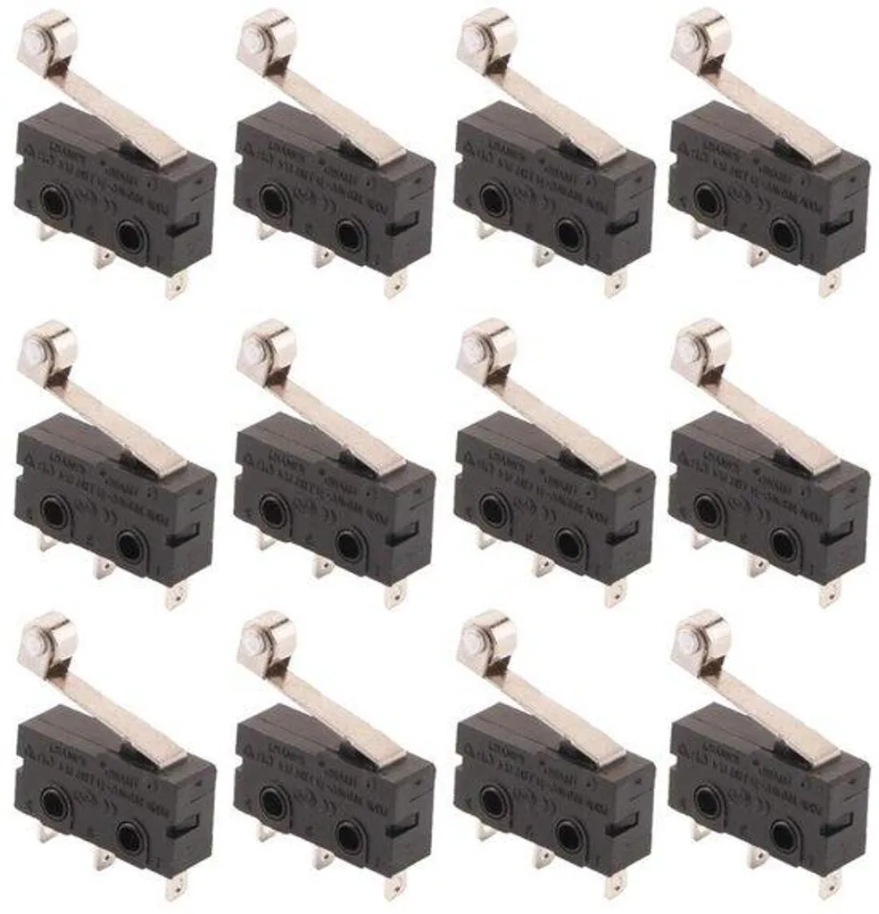 Interrupteur de fin de course miniature SPDT en métal - Pack de 12 unités
