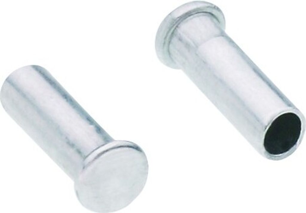 Kabelendhülsen/ Endkappen für Innenzüge aus Aluminium silber
