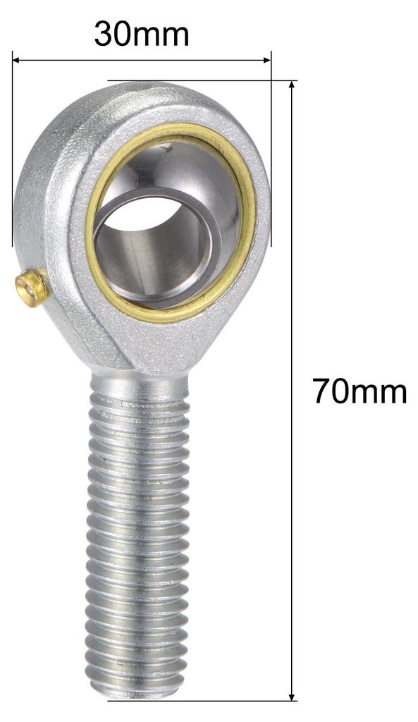 2Stk POS12 Kugelstab Gleitlager 12mm Geschmierten Kugelgelenken M12x1.75 Linke