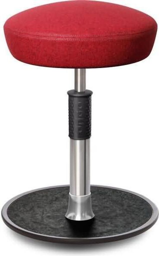 Sitz- Stehhocker Free Regular Hutsitz kvadrat Divina Mel. Rot Chrom /schwarz.