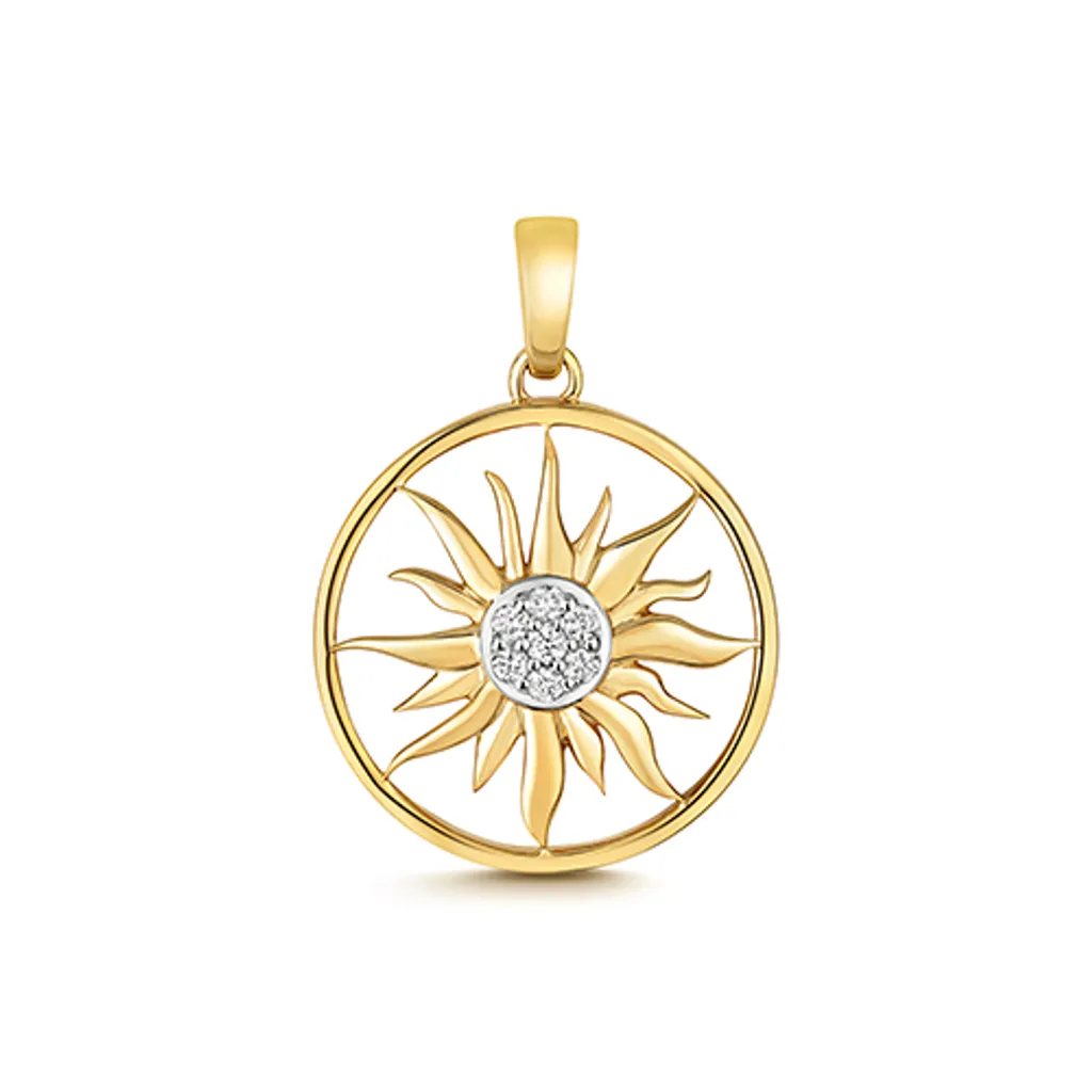 Pendentif en Or et Diamant Brillant 0.06 ct - Format 24x17mm TRS36903