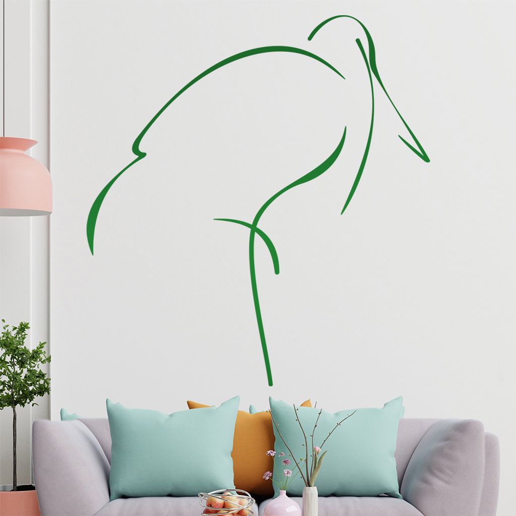 Vogel Linien Wandtattoo in 6 Größen - Wandaufkleber Wall Sticker - Dekoration, Küche, Wohnzimmer, Schlafzimmer, Badezimmer