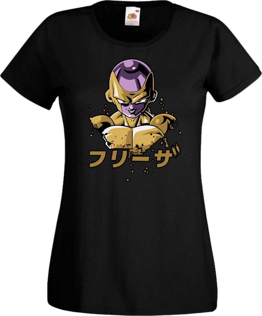 Damen T-Shirt Anime Manga Dragon Anime Manga Ball Z Frieza 01 Frieza Dbz, Lady 2XL / Schwarz