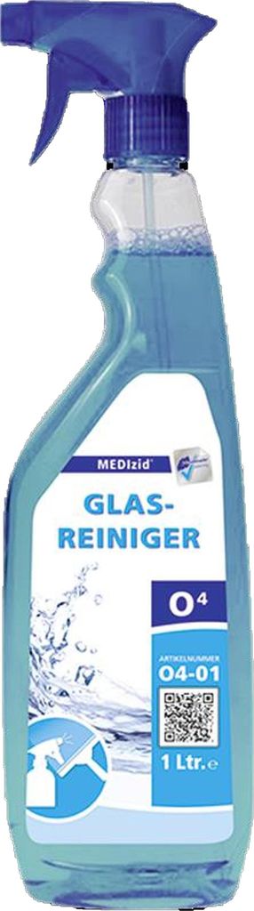 MEDIzid 04 Glasreiniger - 12 x 1 L Flasche - gebrauchsfertiger Reiniger