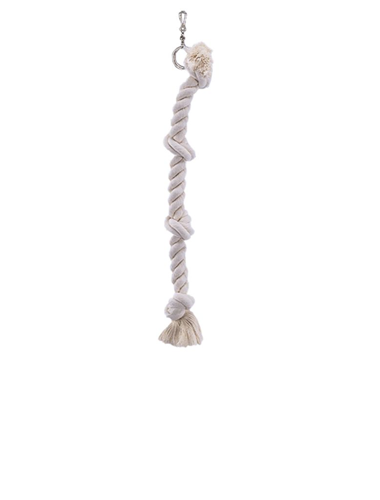 Nobby Cage Toy, Kletterseil Baumwolle L: 67 cm, Ø 25 mm, 4 Knoten weiß
