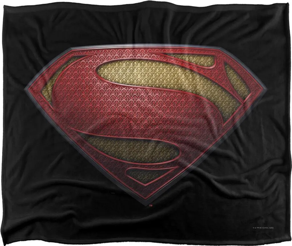 Couverture Superman Logo 3D TV18678 - Plaid Moelleux en Taille Unique Coloré
