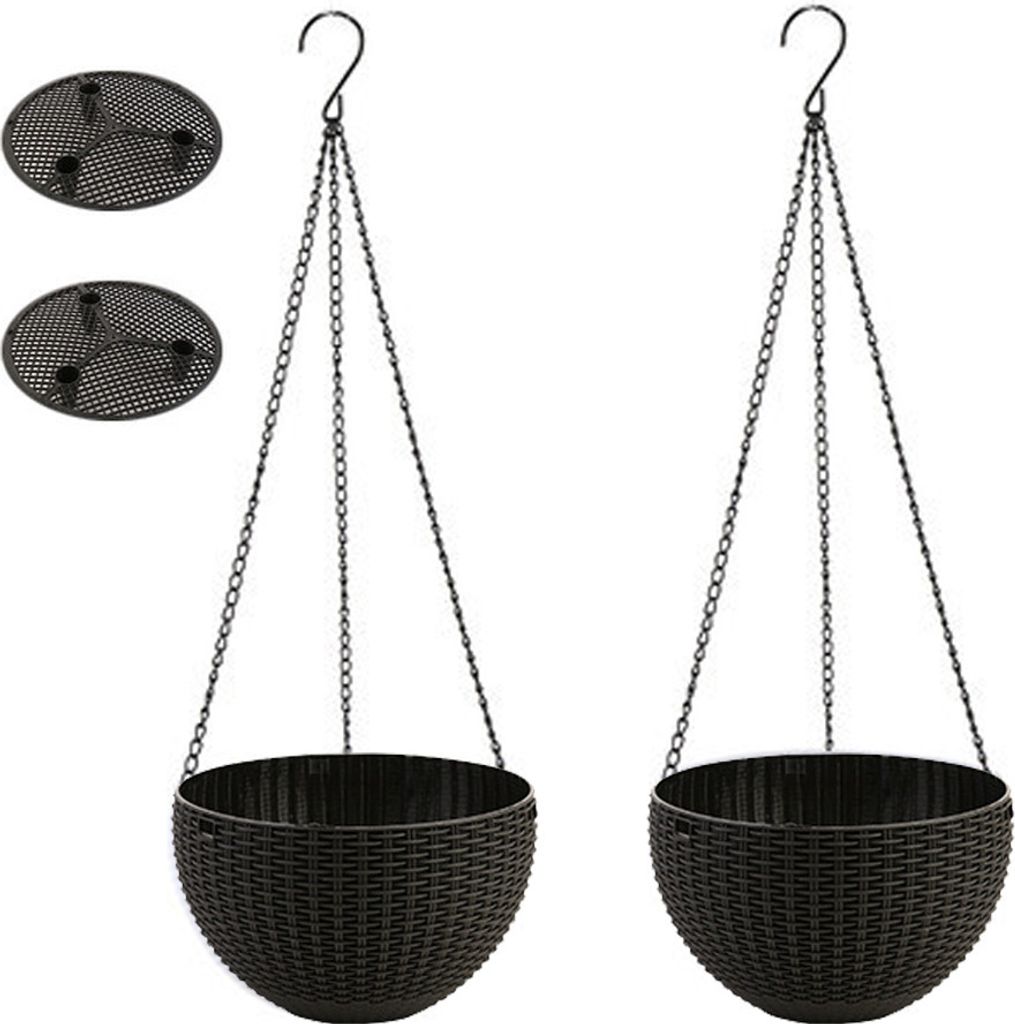 Imitation Rattan Blumentopf Hängebecken Hängen Chlorophylla Hause Faule Person Selbstabsorbierenden Hängenden Korb Topf