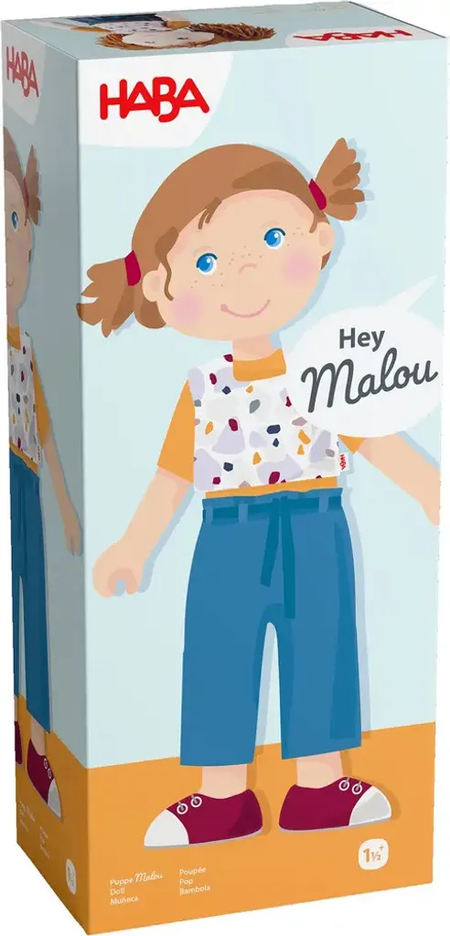 Poupée Haba Malou 32 cm en tissu souple pour enfant dès 18 mois