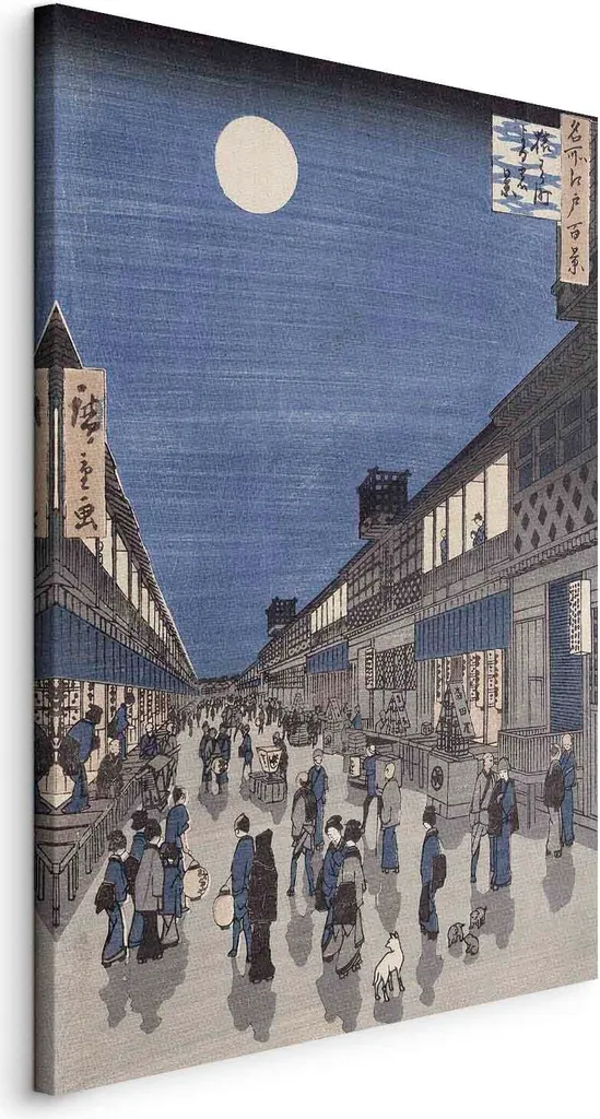 Arte Giapponese Utagawa Hiroshige - Quadro XXL 80x120 cm per Interni