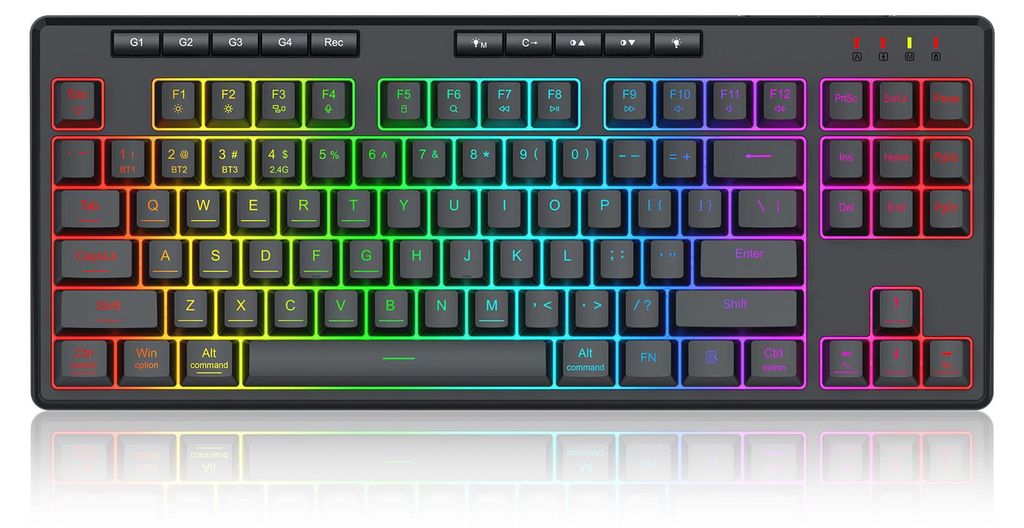 REDRAGON K516RGB-PRO SHIVA PRO 87, Bezdrátový, USB + RF Obrázek produktu 