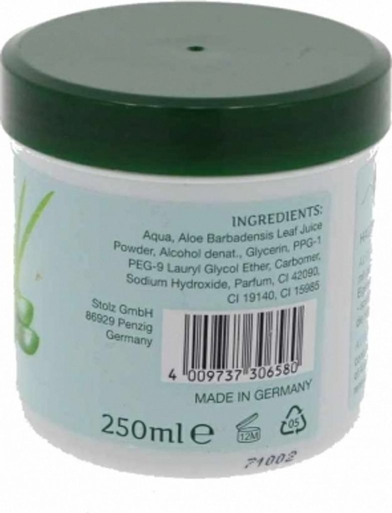 Natrliches Aloe Vera Gel fr Gesicht & Krper 250 ml -