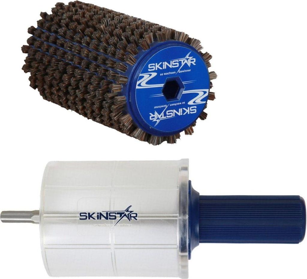 SkinStar Komplett Bürsten Set Rotorbürste Speed Stick Brush Rosshaar 100mm