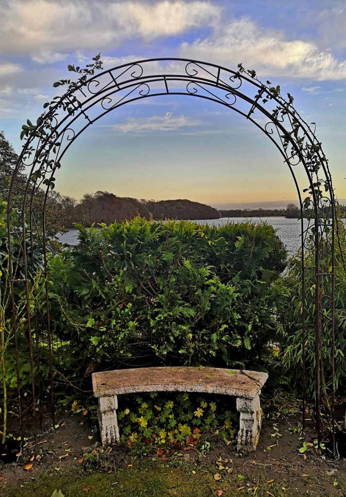 GardenAndPools Rosenbogen HOLLAND RUND Gesamtbreite 1,40 m Schwarz Pergola Metallrosenbogen Gartenbogen Rosensäule Rozenboog Arches de Rose