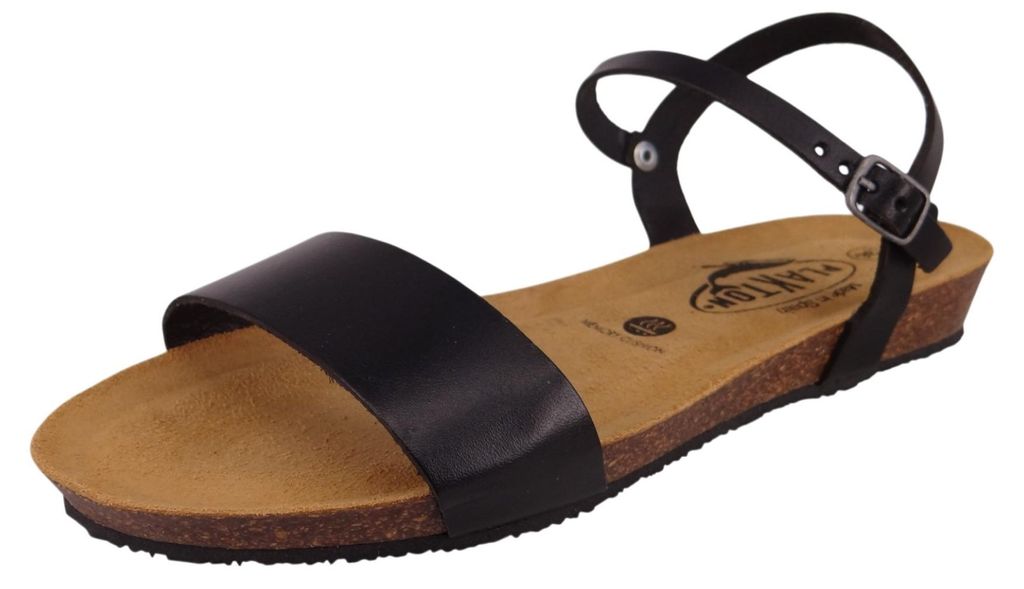 Plakton Damen Komfort Sandalen Fran Ambo 405725 405725 Vaqueta Schwarz