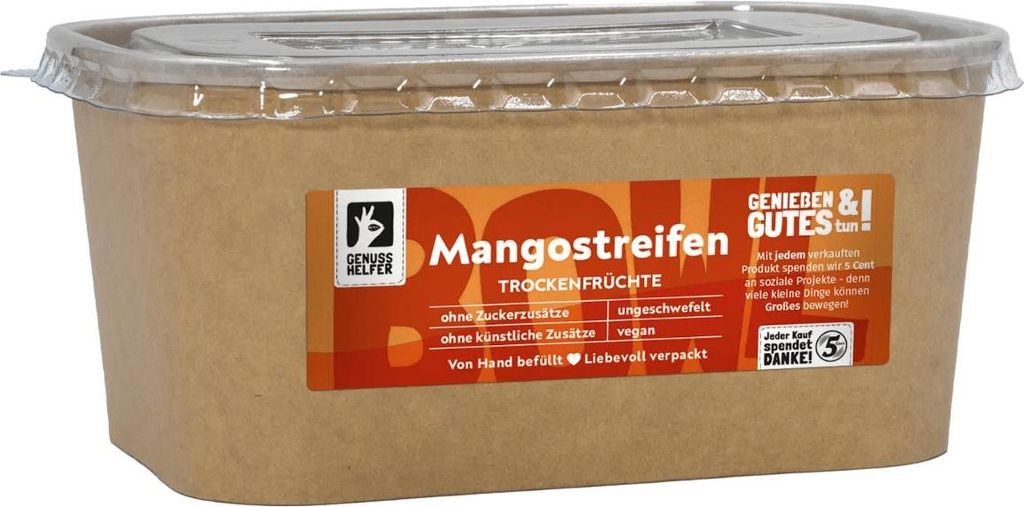 Mango, getrocknet ungeschwefelte Mangostreifen ohne Zuckerzusatz - getrocknete Früchte, Trockenfrüchte, Trockenobst, ungezuckert, dried mango, dr...