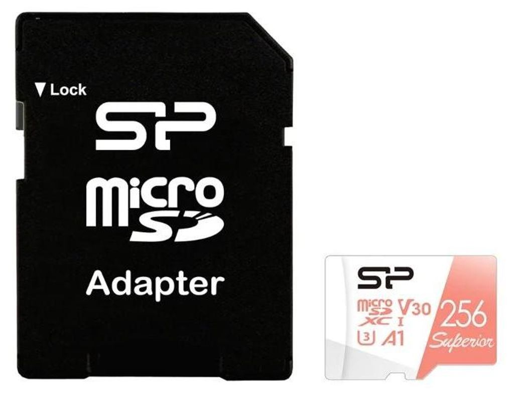 Silicon Power Superior, 256 GB, MicroSDXC, Klasa 10, UHS-I, Zdjęcie produktu 