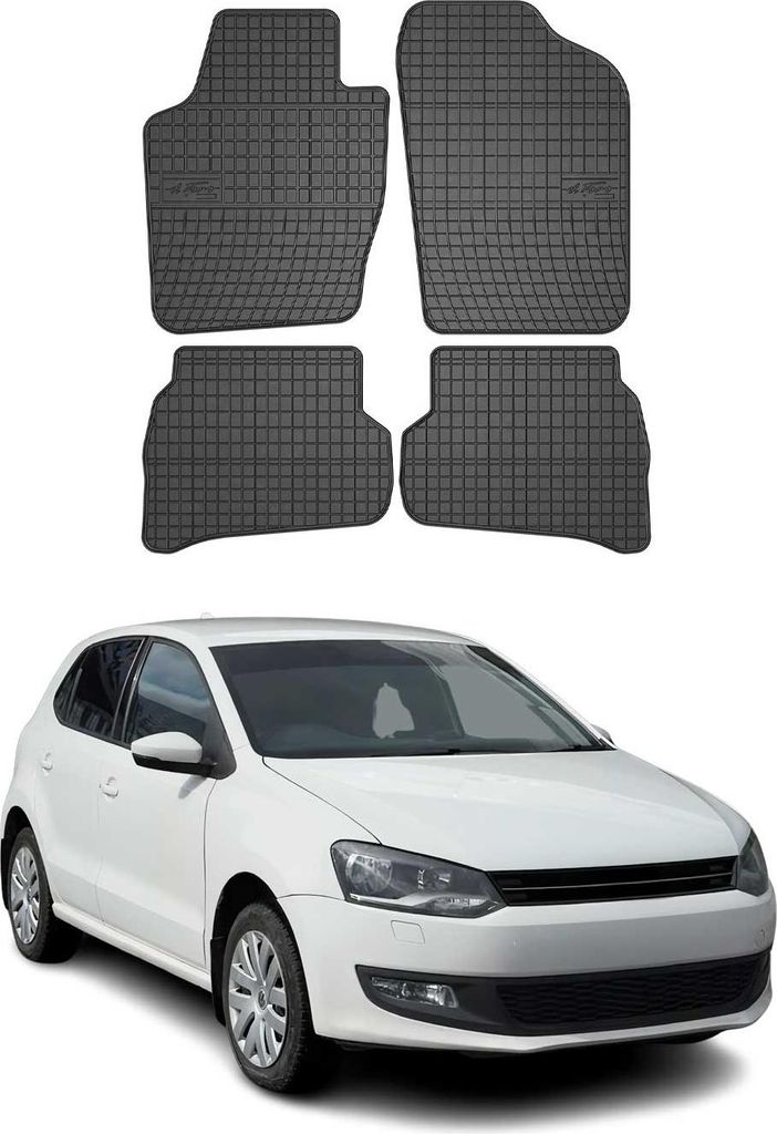 2009-2017 VW Polo Fußmatten Gummi Schwarz 4 tlg Produktbild 