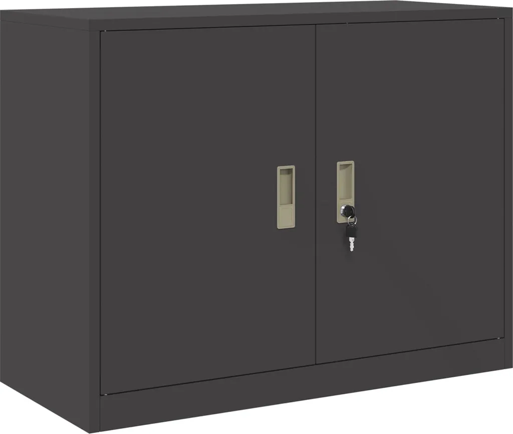 vidaXL Armadio con contenitore nero 90 x 40 x 70 cm
