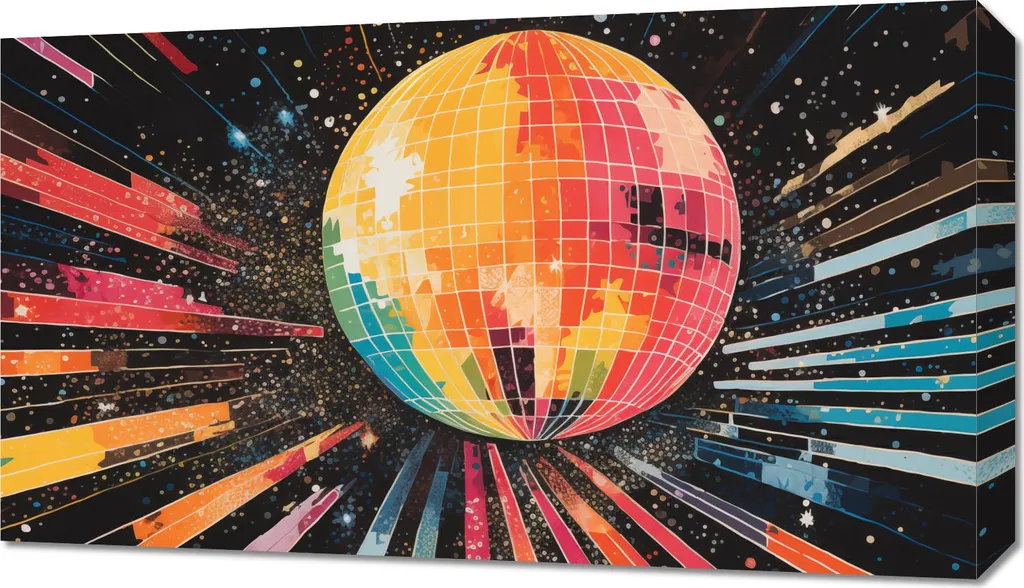 Quadro 70x40 cm Disco Gra! - Stampa Tela Canvas per Arredamento Moderno