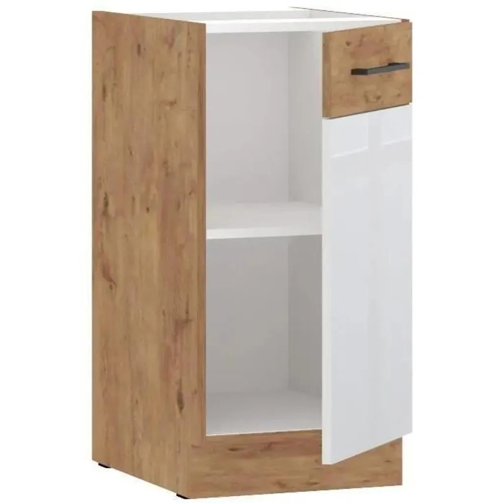 Caisson de cuisine bas 40 cm ROCK avec porte en mélaminé brillant