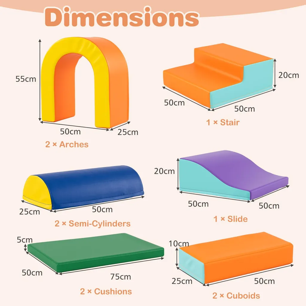 Blocs en Mousse Sécurisés pour Éviter les Chocs lors des Jeux de Bébé - 3