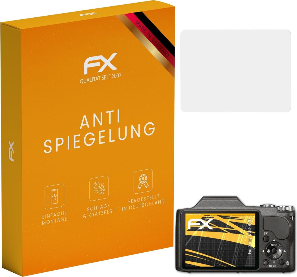 atFoliX FX-Antireflex 3x Schutzfolie kompatibel mit Sony DSC-H20 Displayfolie