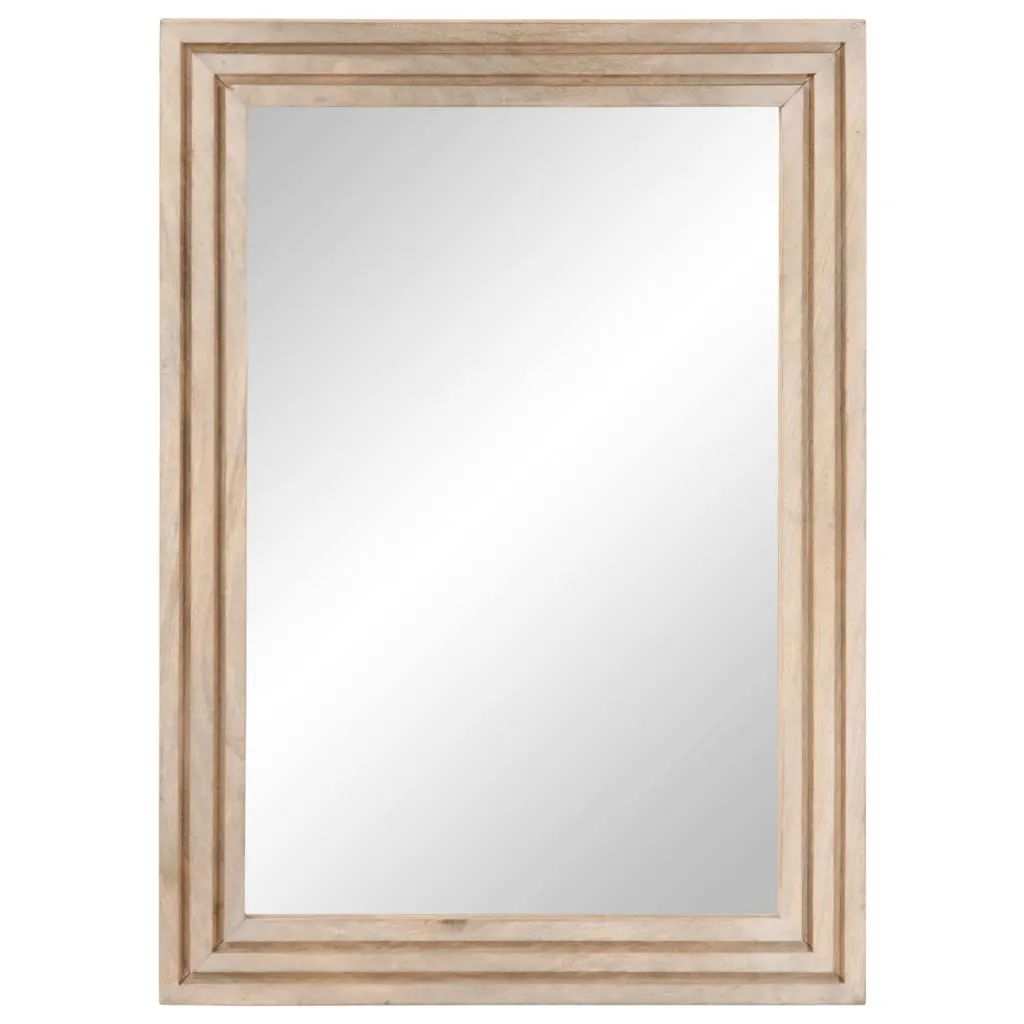 Specchio Bagno 50x70 Moderno SYFAX™ Cornice Legno Mango