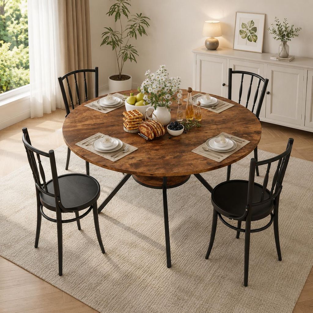 INONEFT, mesa de comedor de 120x79 cm, mesa redonda para Imagen del producto  Imagen generada por IA