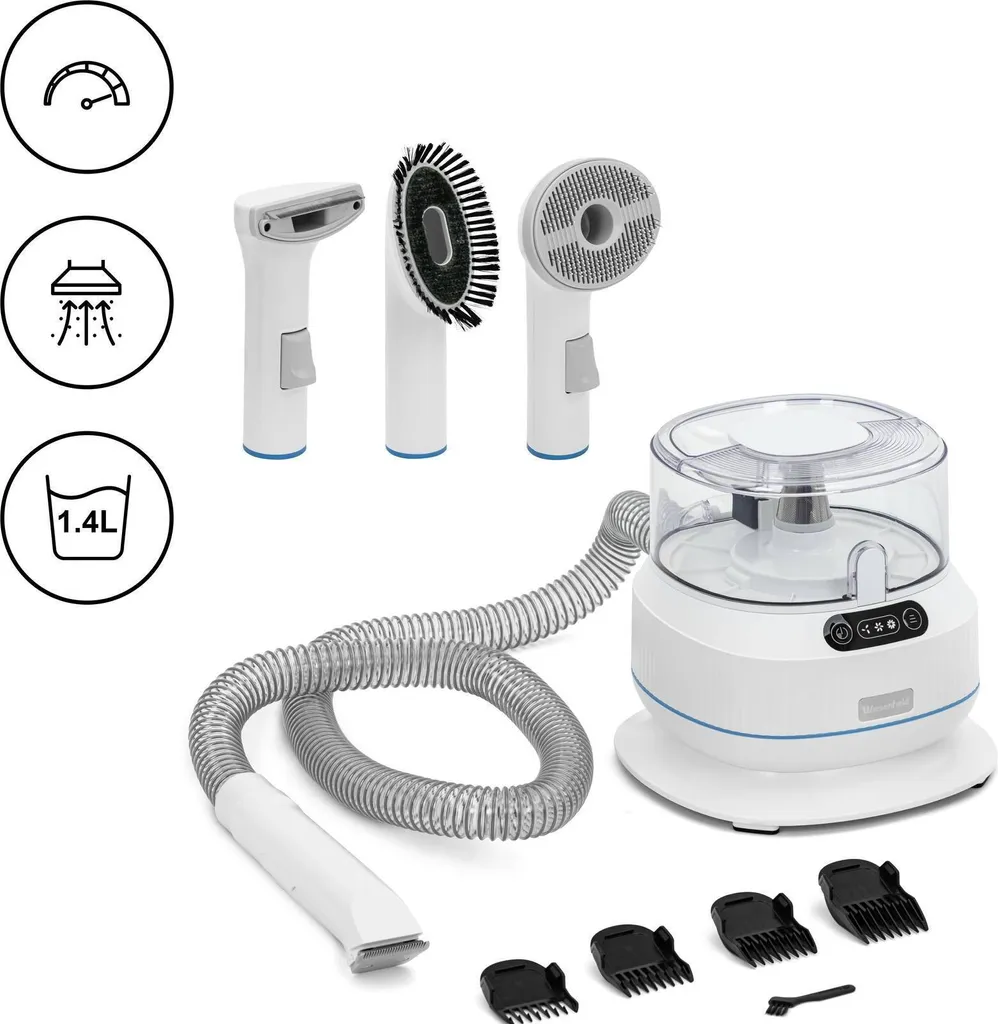 Tagliacane Wiesenfield con Aspirapolvere 350W: Kit Tosatrice 5 in 1