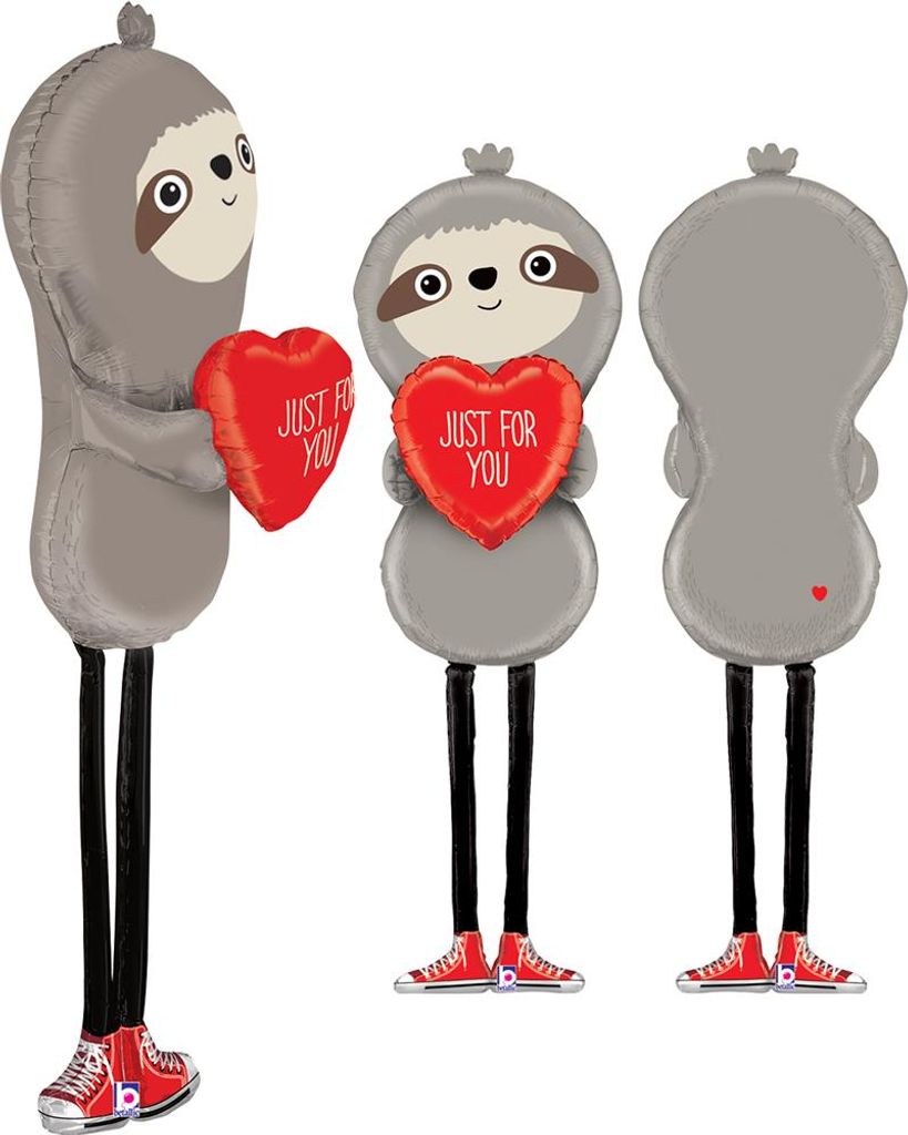 66" Folienballon Airwalker "Faultier JUST FOR YOU" | 172 cm Produktbild 