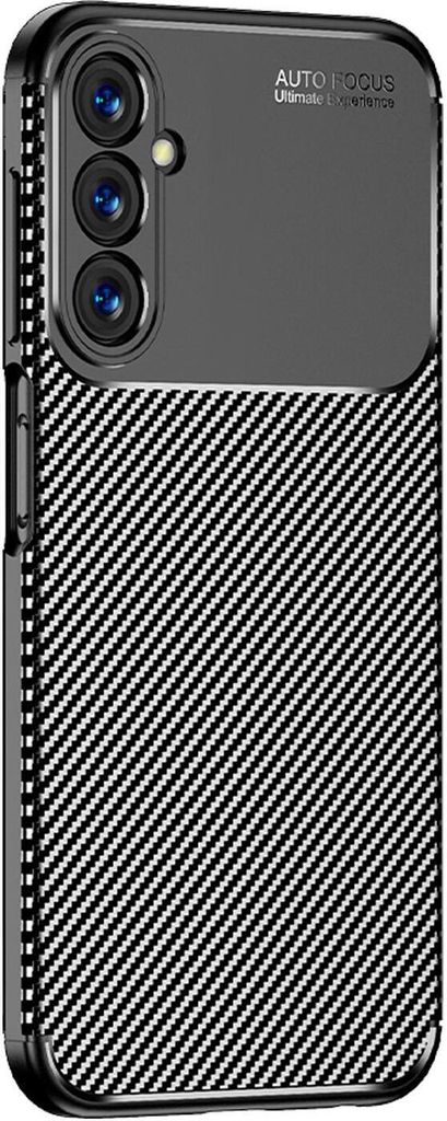 Handy Hülle für Samsung Galaxy A25 5G Carbon Look Cover Case Schutzhülle Farbe: Schwarz