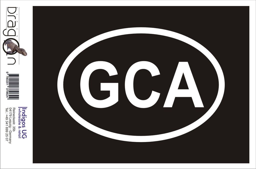 Aufkleber / Autoaufkleber - JDM / Die cut / Auto / OEM - Guatemala GCA - 160x110mm silber - Heckscheibe / Heckscheibenaufkleber