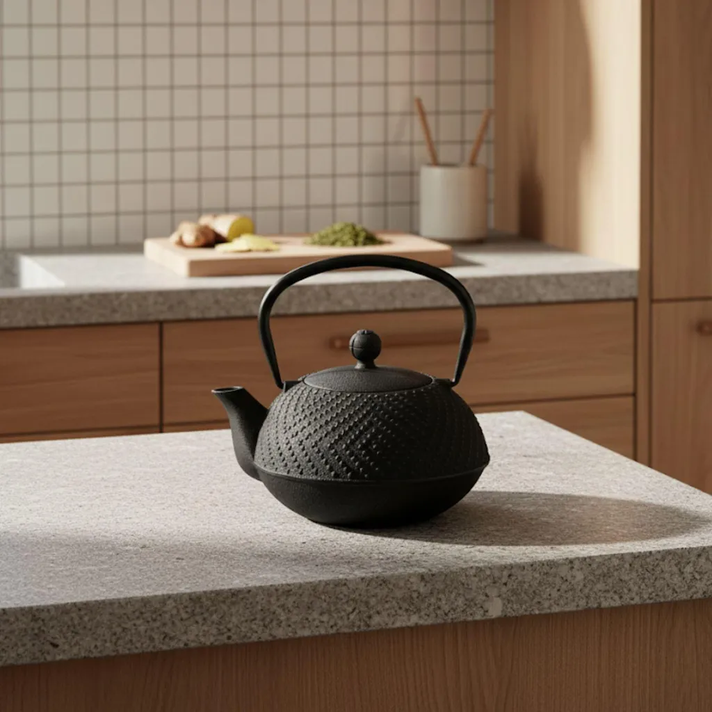 KAMIN Teiera Ghisa 900 ml | Bollitore Design con Infusore Integrato - 2