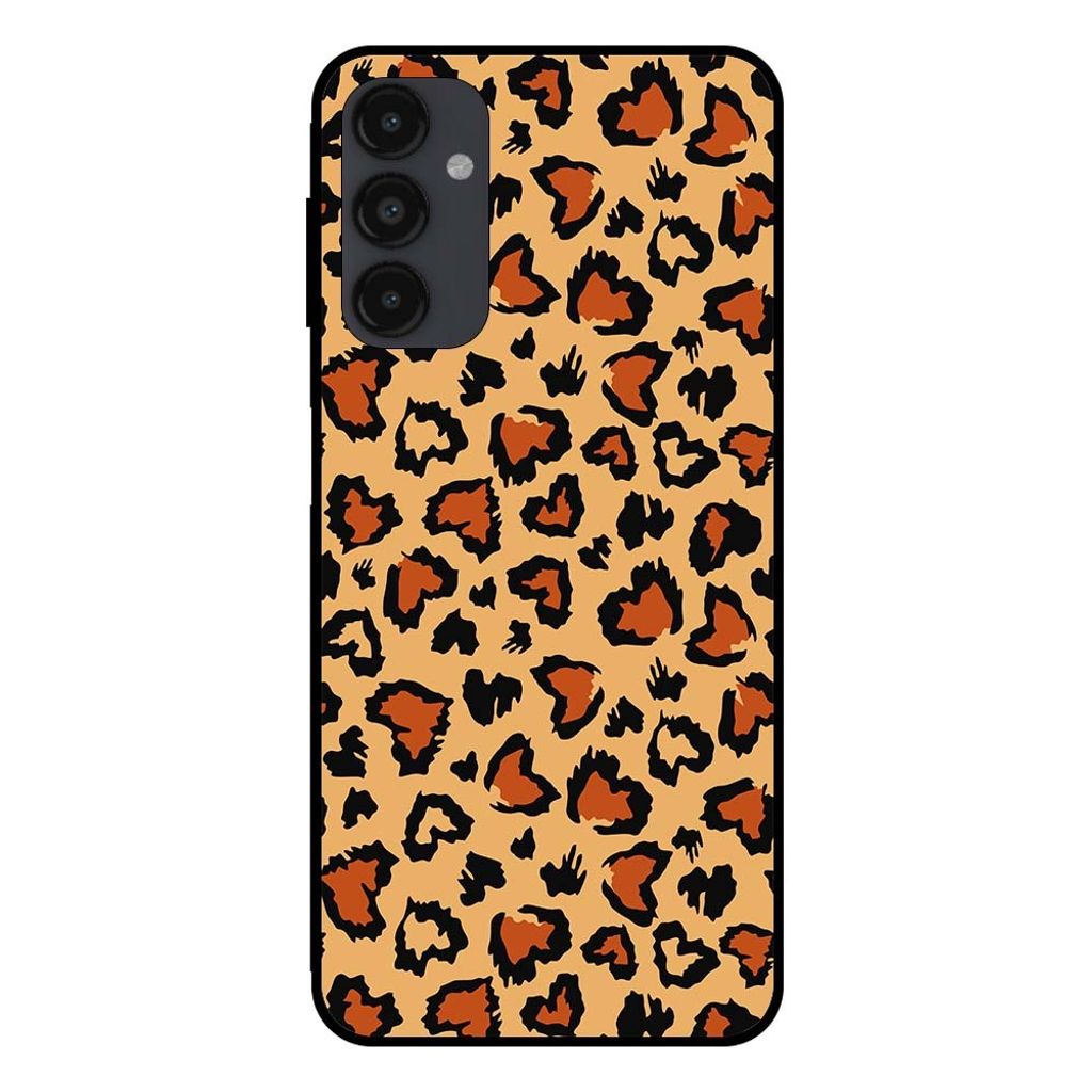 Smartphonica Handyhülle für Samsung Galaxy A24 4G mit Tiger-Print - Panther Print Back Cover - Braun