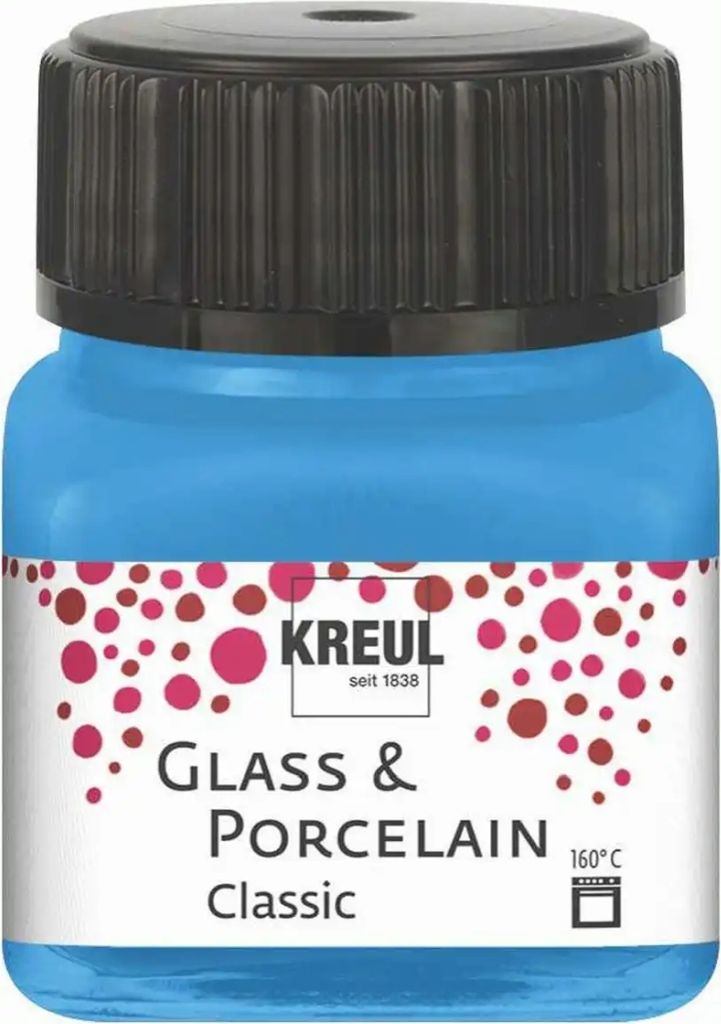 Kreul Glas- & Porzellanfarbe Classic 20 ml, Opak Hellblau