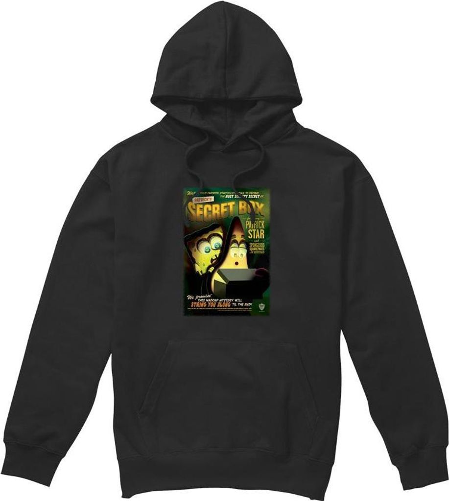 SpongeBob SquarePants - "Patrick's Secret Box" Kapuzenpullover für Herren TV8808 (S) (Schwarz)
